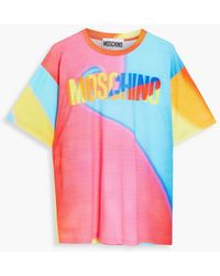 Moschino - T-shirt aus baumwoll-jersey mit print - Lyst