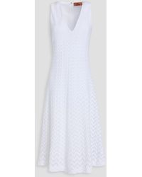Missoni - Crochet-knit Cotton-blend Midi Dress - Lyst