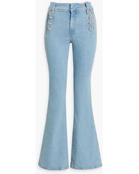 10 Crosby Derek Lam - Button-embellished High-rise Flared Jeans - Lyst