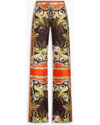 Emilio Pucci - Printed Silk-twill Straight-leg Pants - Lyst