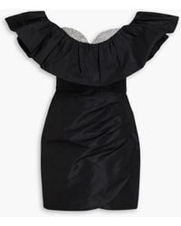 Rebecca Vallance - Homecoming Off-the-shoulder Embellished Taffeta Mini Dress - Lyst