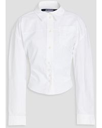 Jacquemus - Aqua Cutout Cotton-poplin Shirt - Lyst