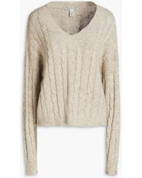 Cotton by Autumn Cashmere - Donegal Cable-knit Sweater - Lyst