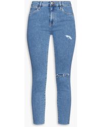 3x1 - Cropped Distressed Mid-rise Skinny Jeans - Lyst