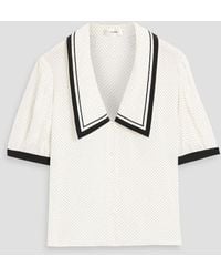 FRAME - The sailor bluse aus seiden-crêpe mit polka-dots - Lyst
