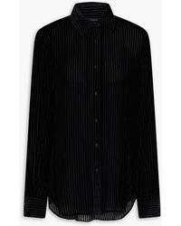 Rag & Bone - Lila Striped Devoré-velvet Shirt - Lyst