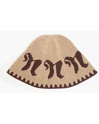 Nanushka - Jacquard-knit Cotton-blend Bucket Hat - Lyst