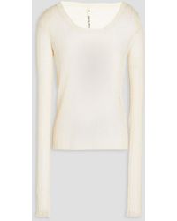 Petar Petrov - Ribbed Linen And Silk-blend Top - Lyst