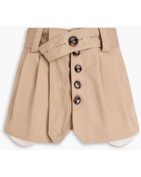 MERYLL ROGGE - Belted Gabardine Mini Skirt - Lyst