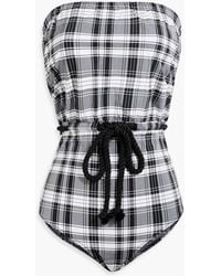 Lisa Marie Fernandez - Victor Checked Bandeau Swimsuit - Lyst