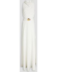 Nicholas - Ellianna Belted Cutout Crepe Gown - Lyst