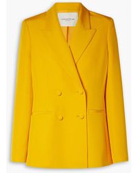 Lafayette 148 New York - Double-breasted Wool And Silk-blend Blazer - Lyst