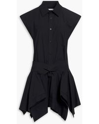 T By Alexander Wang - Cotton-Poplin Mini Dress - Lyst