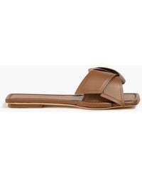 Acne Studios - Knotted Leather Slides - Lyst