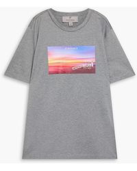 Canali - Printed Cotton-jersey T-shirt - Lyst