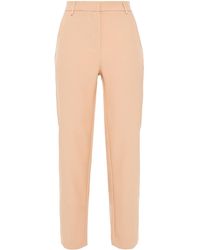 W118 by Walter Baker Cropped Crepe Slim-leg Trousers - Natural