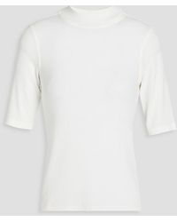 FRAME - Rollkragenoberteil aus geripptem jersey aus einer modalmischung - Lyst