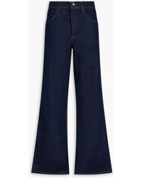 Stine Goya - Joelle Frayed Mid-rise Flared Jeans - Lyst