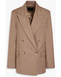 JOSEPH - Jaden Double-Breasted Linen-Blend Twill Blazer - Lyst
