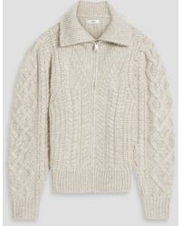 Isabel Marant - Rebeca Cable-knit Half-zip Sweater - Lyst