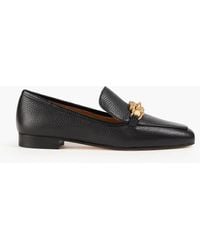 Tory Burch - Jessa Embellished Textured-Leather Loafers - Lyst