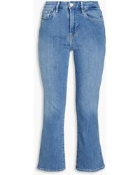 FRAME - Le Crop Mini Boot Cropped Mid-rise Bootcut Jeans - Lyst