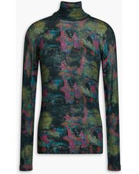 Autumn Cashmere - Rollkragenoberteil aus kaschmir mit print - Lyst