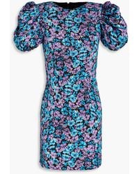 ROTATE BIRGER CHRISTENSEN - Floral-print Stretch-jersey Mini Dress - Lyst