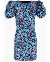 ROTATE BIRGER CHRISTENSEN - Minikleid aus stretch-jersey mit floralem print - Lyst