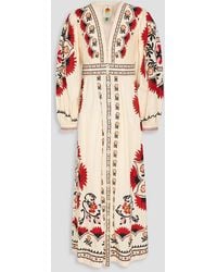 FARM Rio Floral Sketch Midi Dress, Floral Sketch | Lyst Canada