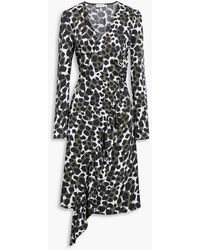 By Malene Birger Orixt Ruffled Leopard-print Satin Midi Dress - Multicolour