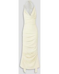A.W.A.K.E. MODE - Asymmetric Draped Stretch-crepe Gown - Lyst