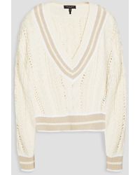 Rag & Bone - Brandi Striped Cable-knit Cotton-blend Sweater - Lyst