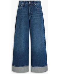 Rag & Bone - Sofie Crystal-Embellished High-Rise Wide-Leg Jeans - Lyst