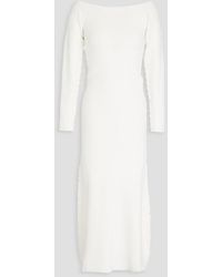 Altuzarra - Off-the-shoulder Button-detailed Knitted Midi Dress - Lyst