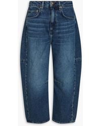 Rag & Bone - Charlie Cropped High-Rise Barrel-Leg Jeans - Lyst