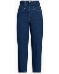 Isabel Marant - Naliska Cropped High-Rise Tapered Jeans - Lyst