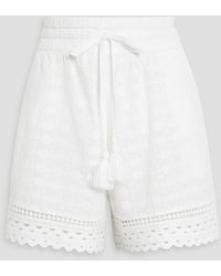 Veronica Beard - Tijana Embroidered Cotton Shorts - Lyst