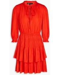Maje - Tie Satin Mini Dress - Lyst