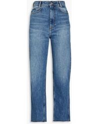 Sandro - Faded High-rise Straight-leg Jeans - Lyst