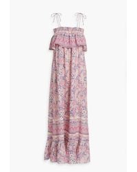 Antik Batik - Cold-shoulder Paisley-print Cotton-voile Maxi Dress - Lyst