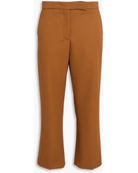 Tory Burch - Wool-Twill Straight-Leg Pants - Lyst