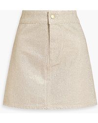 Triarchy - Ms. Crystal-embellished Denim Mini Skirt - Lyst