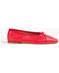 Mansur Gavriel - Bow-Detailed Leather Ballet Flats - Lyst