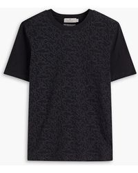Canali - Printed Cotton-jersey T-shirt - Lyst