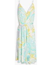 Emilio Pucci - Printed Jersey Wrap Dress - Lyst