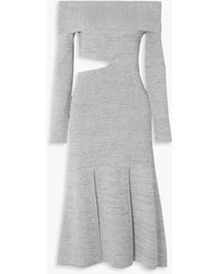 Proenza Schouler - Off-the-shoulder Cutout Stretch-knit Midi Dress - Lyst