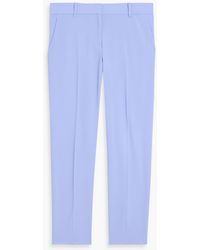 Theory - Treeca Cropped Wool-Blend Slim-Leg Pants - Lyst