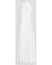Galvan London - Cova satin-crepe midi dress - Lyst
