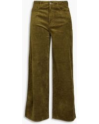 PAIGE - Harper Corduroy Wide-leg Pants - Lyst